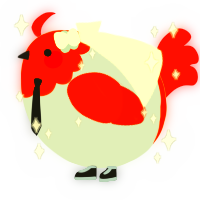 A mist and russet chicken with a head pattern