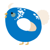 A sapphire and cream chicken with a neck-speckle pattern