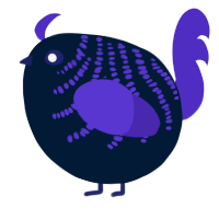 A tumblr and indigo chicken with a half-bar pattern
