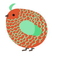 A vermilion and spring chicken with a lace pattern