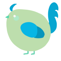 A gluppy and cerulean chicken