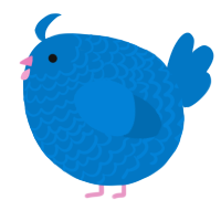 A sapphire chicken with a lace pattern