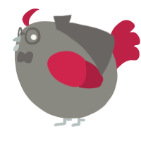 A ash and crimson chicken