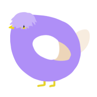 A lilac and cream chicken