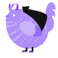 A lilac chicken with a bar pattern