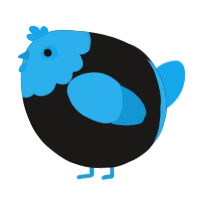A sable and sky chicken with a head pattern