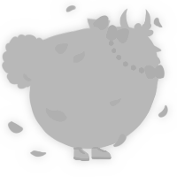 A white chicken with a speckle pattern