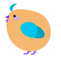 A beige and sea chicken