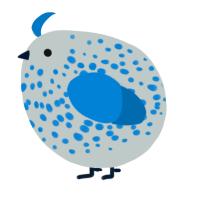 A silver and sapphire chicken with a speckle pattern