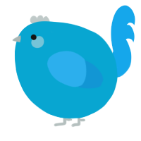 A cerulean and sky chicken