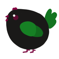 A sable and leaf chicken