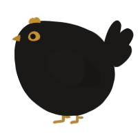 A sable chicken
