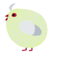 A apple and mist chicken with a lace pattern