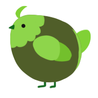 A olive and grass chicken with a head pattern