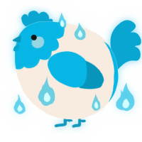 A cream and cerulean chicken with a head pattern