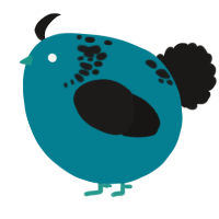 A sea and sable chicken with a neck-speckle pattern