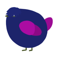 A navy and plum chicken