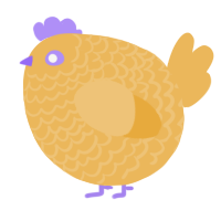 A honey chicken with a lace pattern