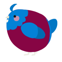 A maroon and sapphire chicken with a head pattern