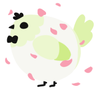 A white and apple chicken with a head pattern