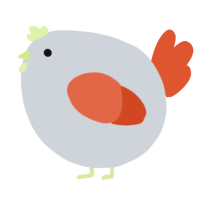 A mist and vermilion chicken