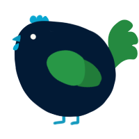A tumblr and viridian chicken