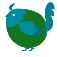 A leaf and sea chicken with a head pattern