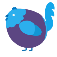 A overcast and sky chicken with a head pattern