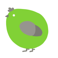 A grass and ash chicken