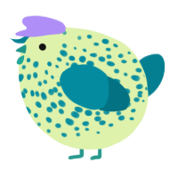 A apple and sea chicken with a speckle pattern