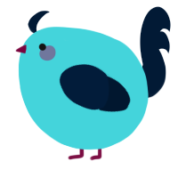 A aqua and tumblr chicken