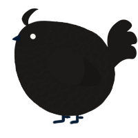 A sable chicken with a lace pattern