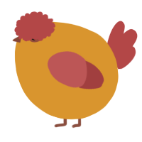A orange and red chicken