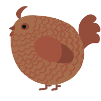 A brown and russet chicken with a lace pattern