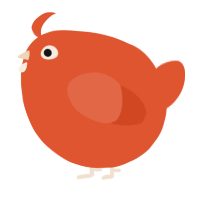 A vermilion chicken
