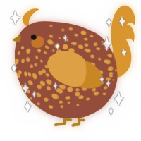 A russet and orange chicken with a speckle pattern