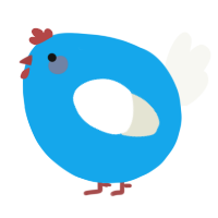 A sky and white chicken