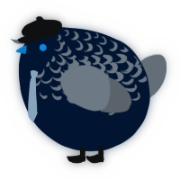 A tumblr and ash chicken with a half-lace pattern