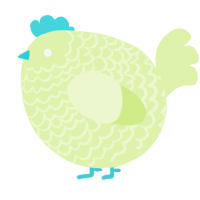 A apple chicken with a lace pattern