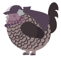 A overcast and tumblr chicken with a lace pattern