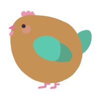 A brown and cerulean chicken