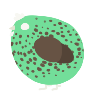 A spring and bark chicken with a speckle pattern