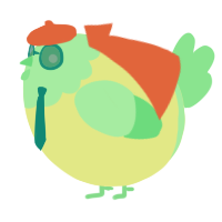 A lemon and spring chicken with a head pattern