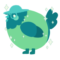 A spring and sea chicken with a head pattern