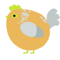 A honey and silver chicken with a neck-speckle pattern