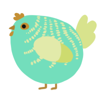 A mint and lemon chicken with a half-bar pattern