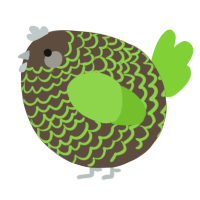 A bark and grass chicken with a lace pattern