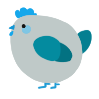 A silver and sea chicken