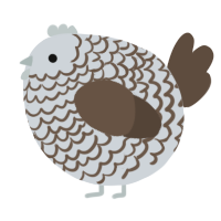 A mist and bark chicken with a lace pattern