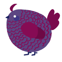 A overcast and wine chicken with a lace pattern